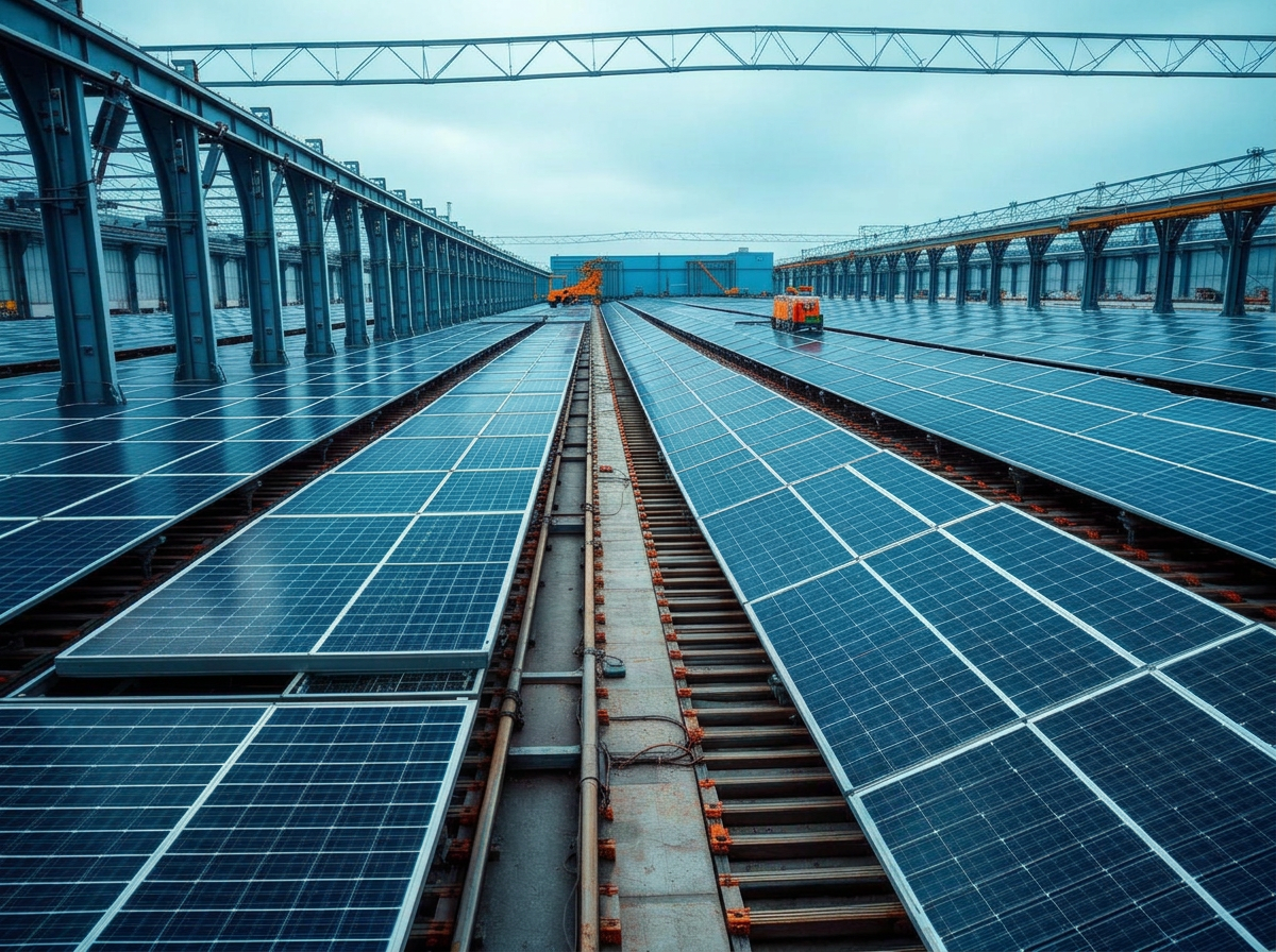 Large industrial rooftop solar installation